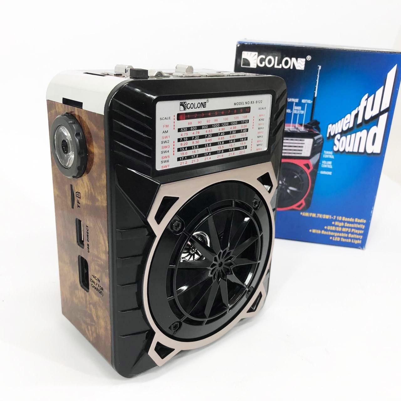 Радиоприемник GOLON RX-9122 с LED фонарем. - фото 2 Радиоприемник GOLON RX-9122 с LED фонарем. - фото 2