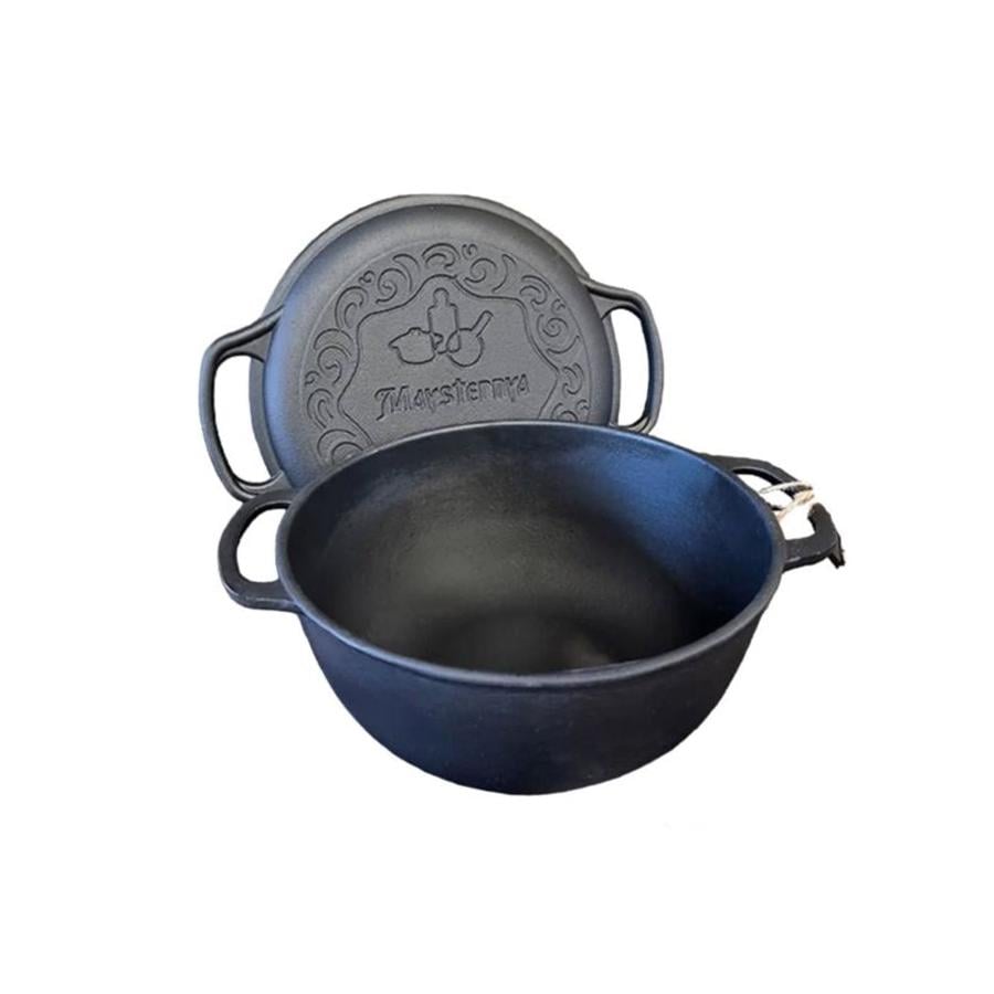 Казан чугунный татарский с крышкой-сковородой 6 л ø 26 см (Т 404СР) - фото 2 Казан чугунный татарский с крышкой-сковородой 6 л ø 26 см (Т 404СР) - фото 2