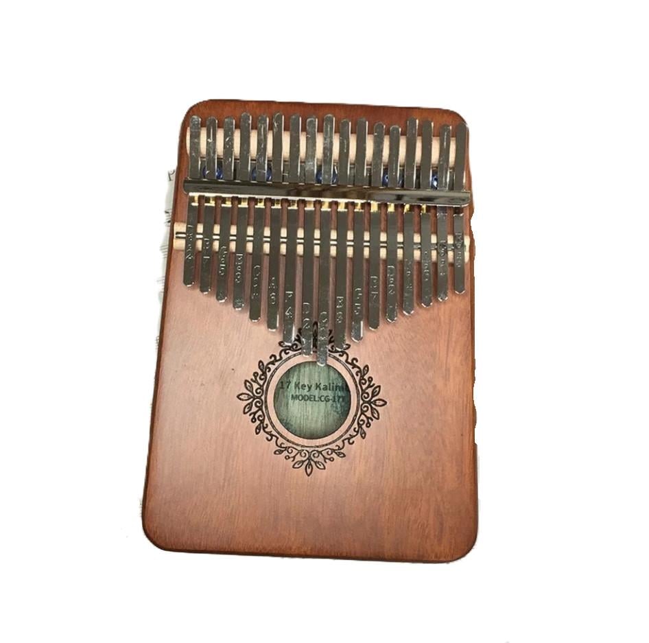 Музичний інструмент Калімба на 17 язичків дерев'яний із гравіюванням Brown (000198)