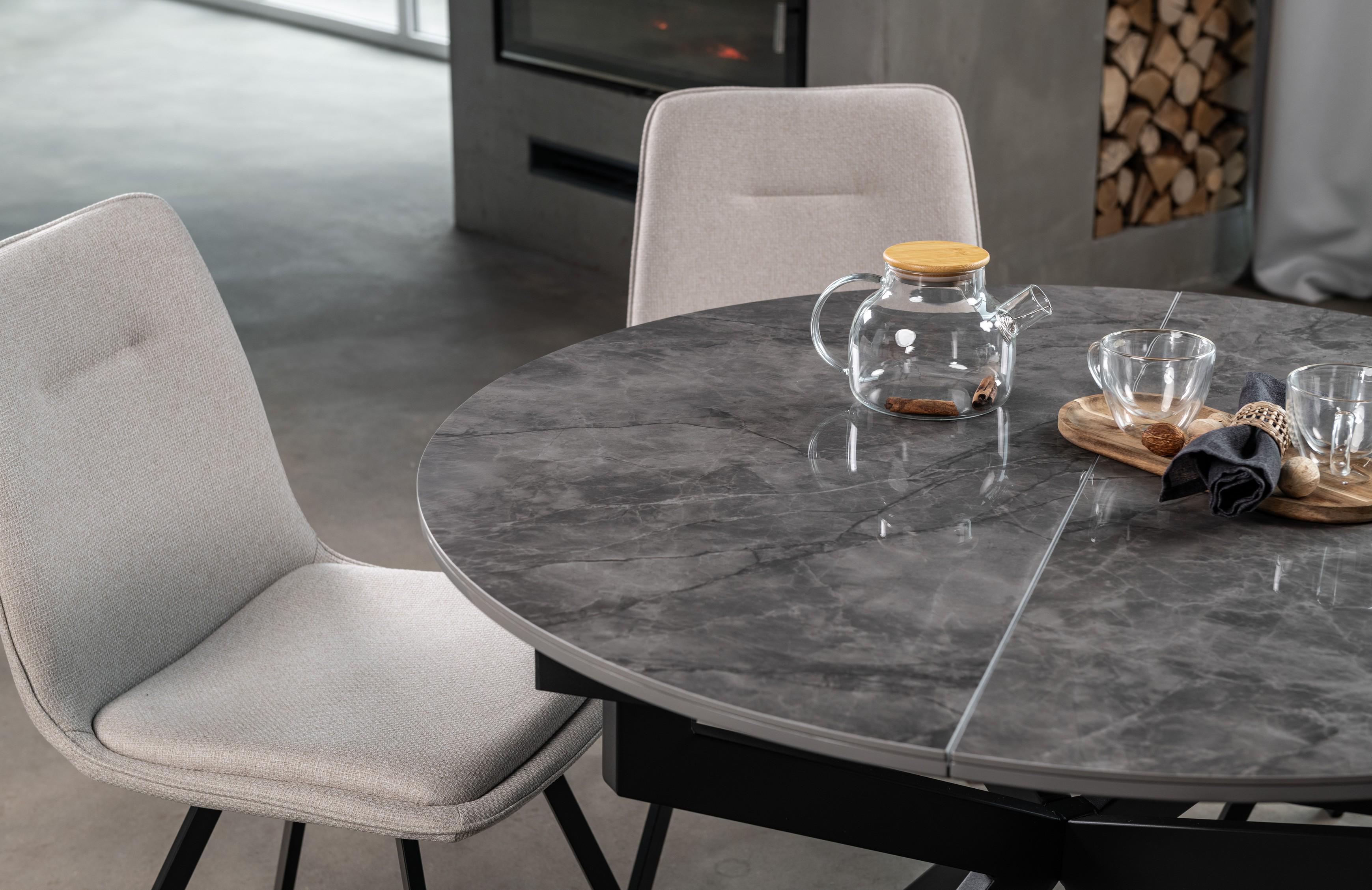 Обідній стіл круглий Vetro Mebel Офелія 1050/1380/760 мм Спайдер грей/Чорний (TML-1250) - фото 10 Обідній стіл круглий Vetro Mebel Офелія 1050/1380/760 мм Спайдер грей/Чорний (TML-1250) - фото 10