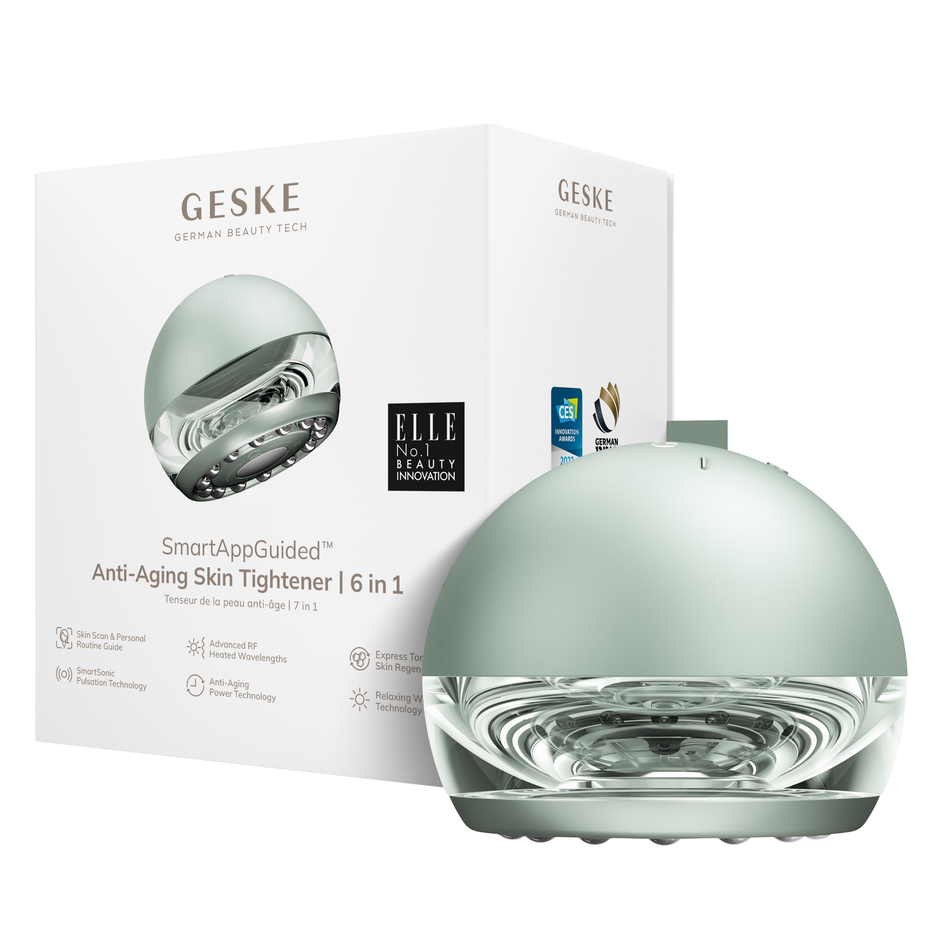 Масажер для підтяжки шкіри обличчя GESKE Anti-aging Skin Tightener 6в1 Green (HB0425)