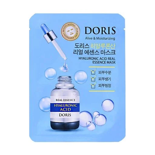 Маска тканевая для лица с гиалуроновой кислотой Doris Hyaluronic Acid Real Essence Mask 25 мл