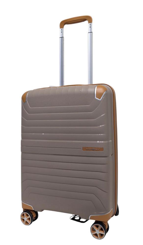 Чемодан маленький Snowball 59103 из полипропилена 38 л 55×37×21 см Шампань (59103/70/51)