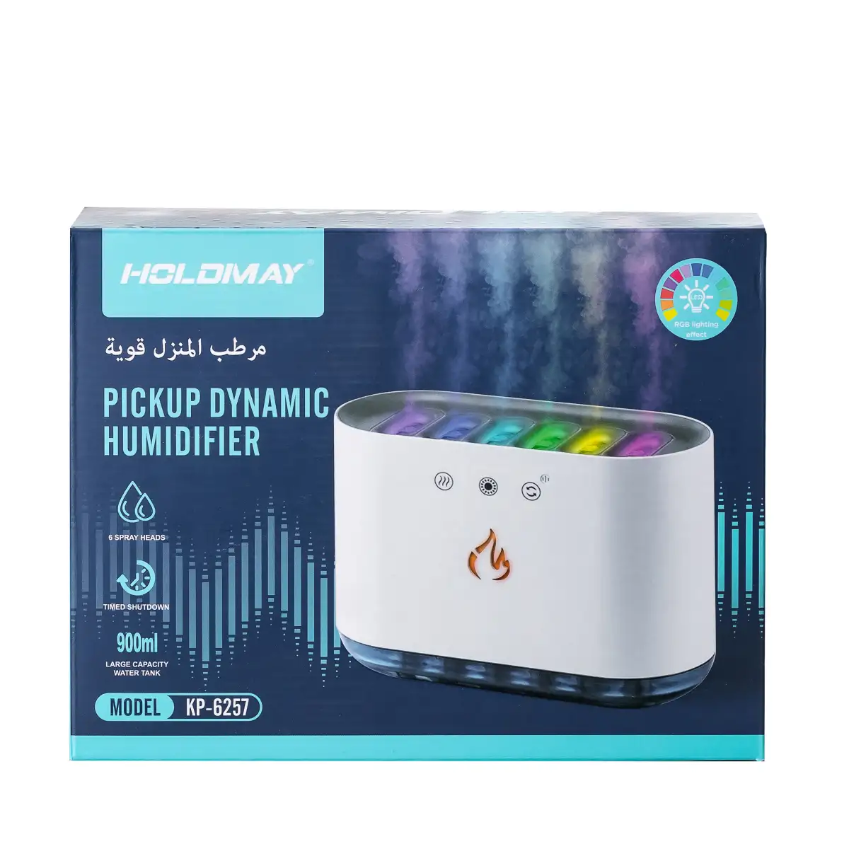 Увлажнитель воздуха настольный Holdmay HPKP6257 с RGB-подсветкой и синхронизацией с музыкой 900 мл Белый (118-107-HPKP6257) - фото 17