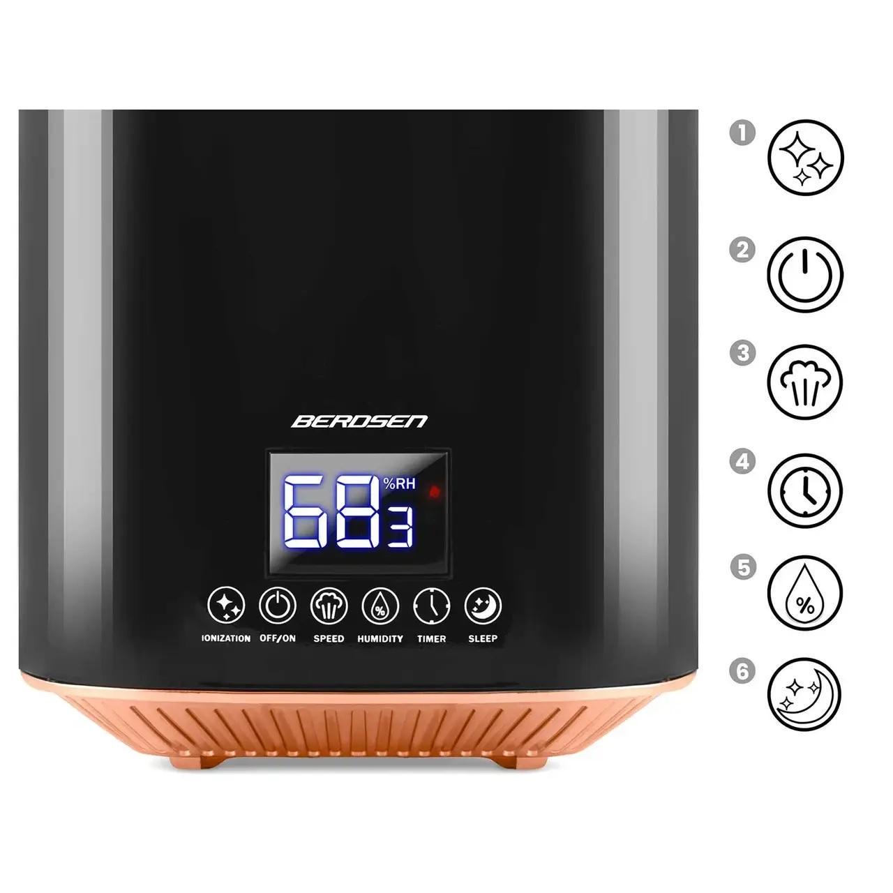 Увлажнитель воздуха Berdsen Premium с ионизацией и ароматерапией 25 Вт - фото 2 Увлажнитель воздуха Berdsen Premium с ионизацией и ароматерапией 25 Вт - фото 2