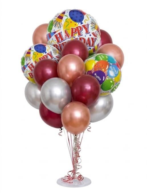 Набор надувных шаров фольгированных Happy Birthday 6 шт. Разноцветный (3005714517)