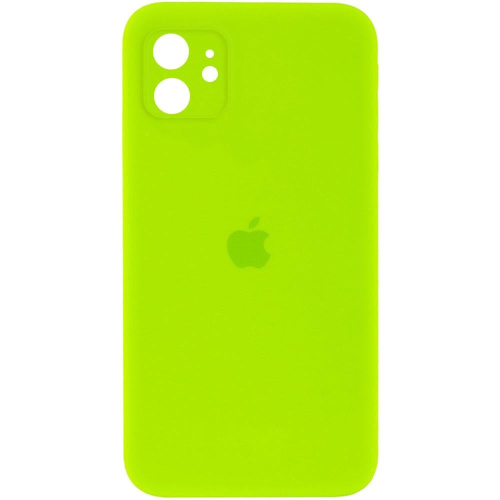 Чохол для Apple iPhone 12 Silicone protective camera Series Neon Green