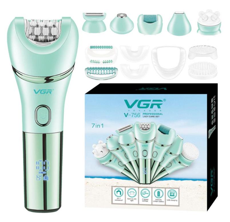 Эпилятор VGR 7в1 V-756 Green