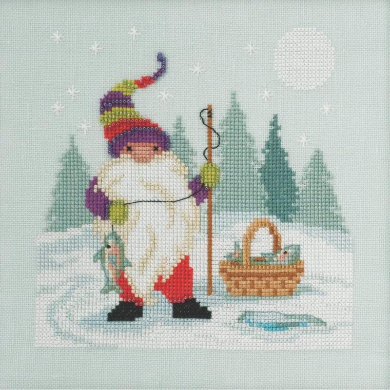 Набор для вышивания крестиком Mill Hill MH172013 Fishing Gnome (43695)