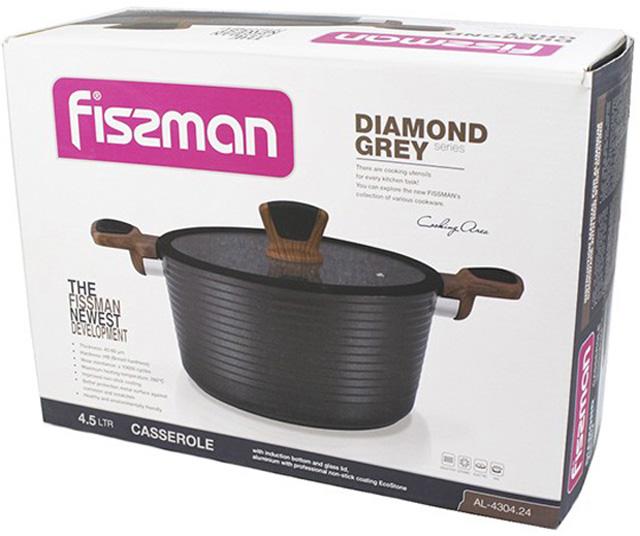 Каструля Fissman Diamond Grey 7,1 л (FN-AL-4305) - фото 5