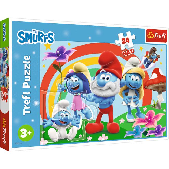 Пазлы Trefl MAXI The Smurfs День смурфов 14374 24 элемента (5900511143744)