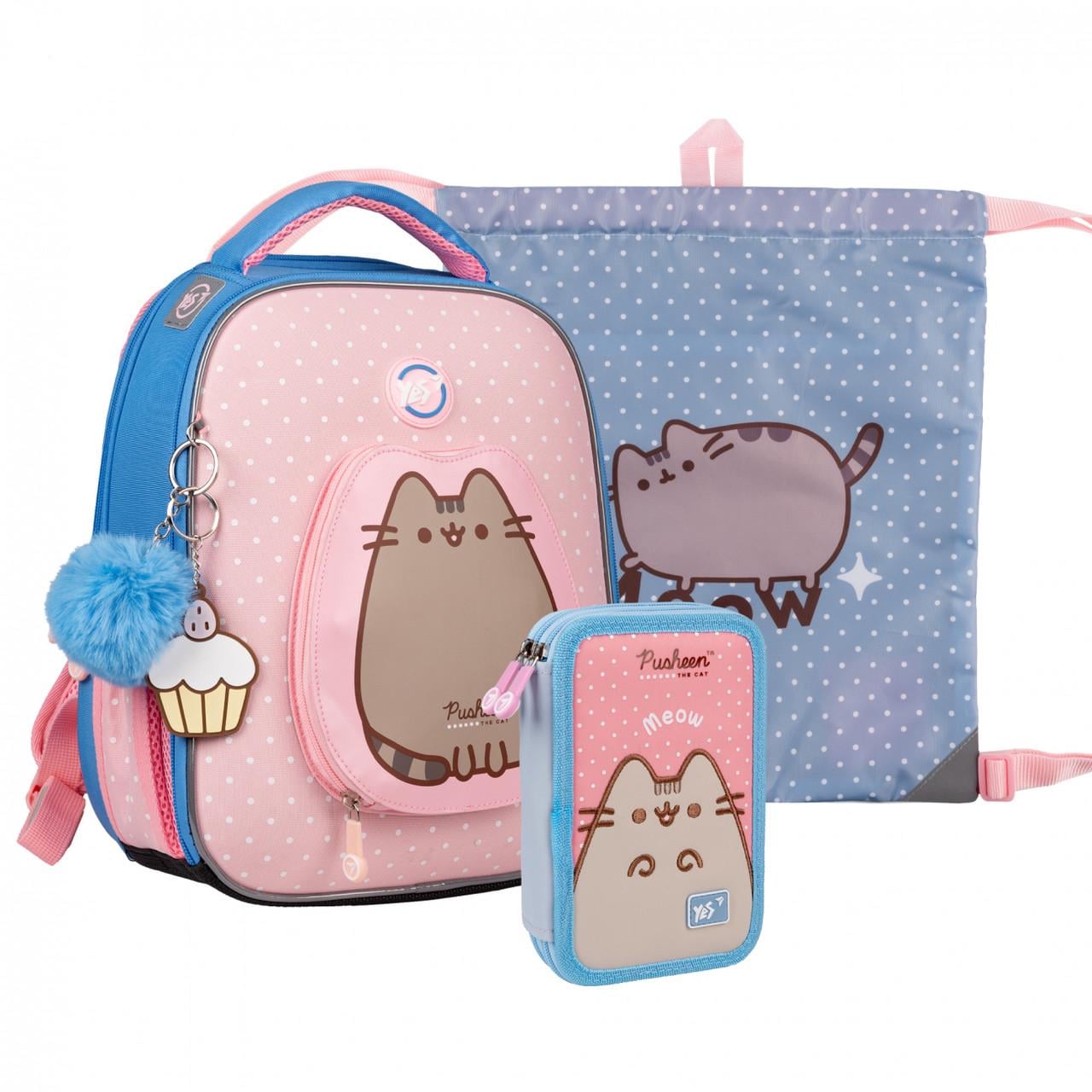 Набір рюкзак ортопедичний/пенал/сумка YES Н-101 Pusheen (559777)