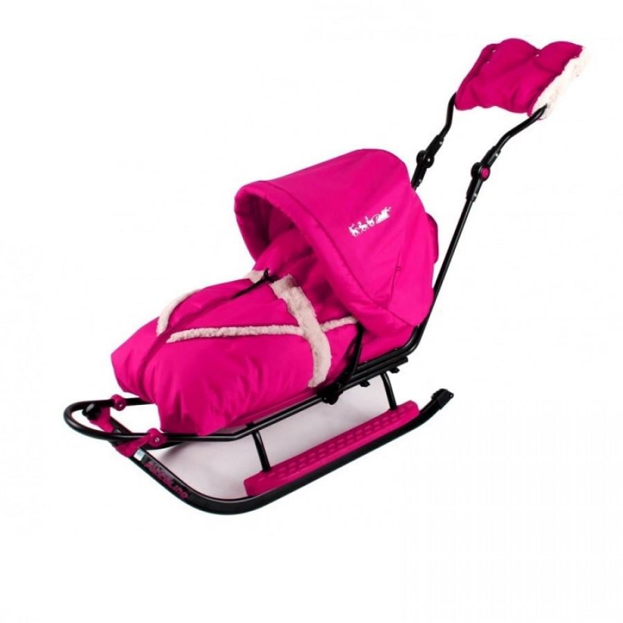 Санки Piccolino Adbor комплект Black Edition deLux Розовый