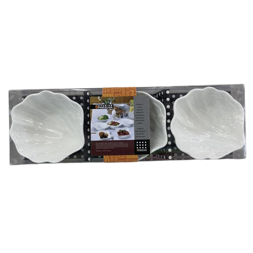 Соусницы фарфоровые Stenson R90581 24х7,5х4 см 3 шт. (13152351)