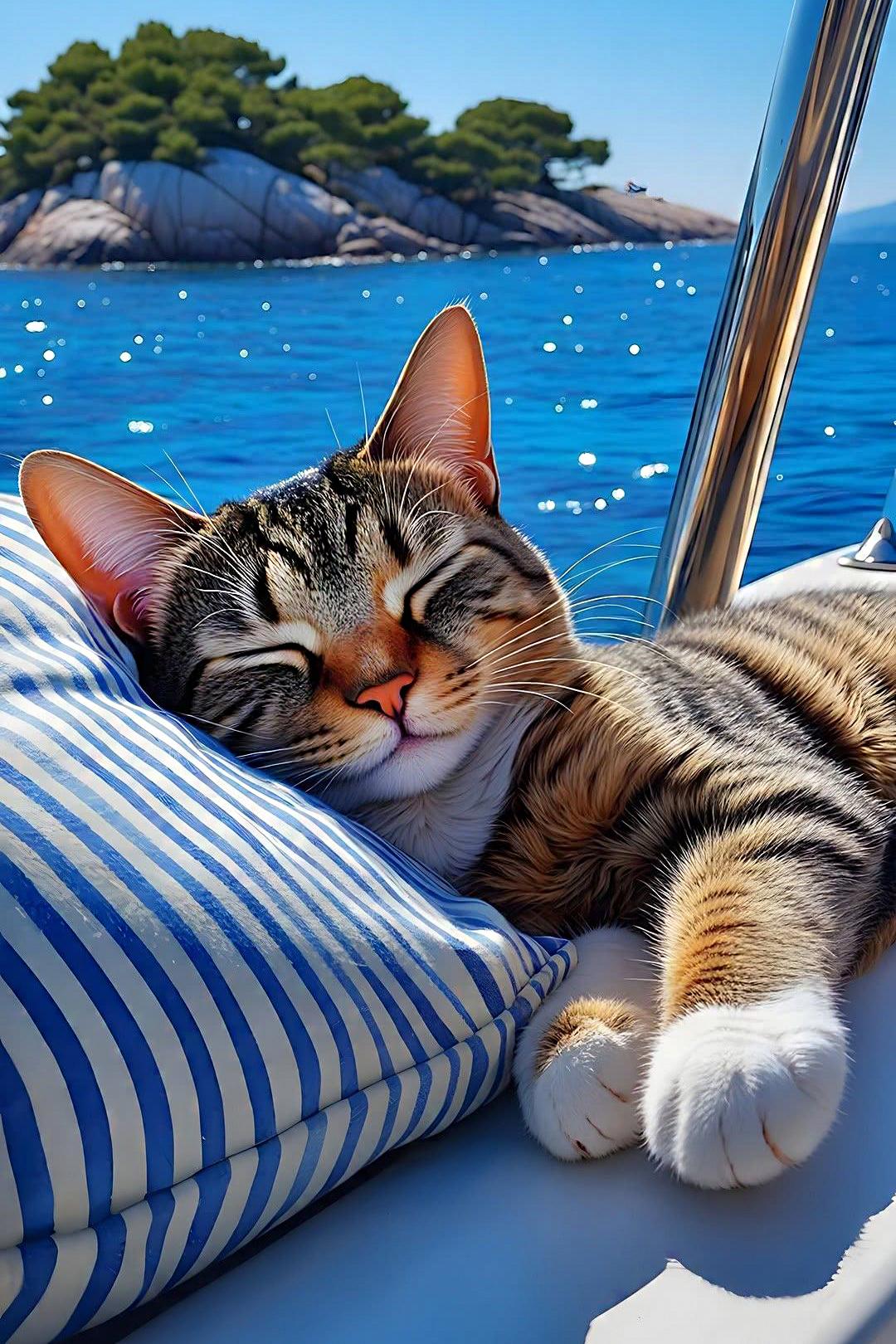 Алмазна мозаїка MY-Art Котик на відпочинку на підрамнику круглі алмази 40х60 см (AR-3310)