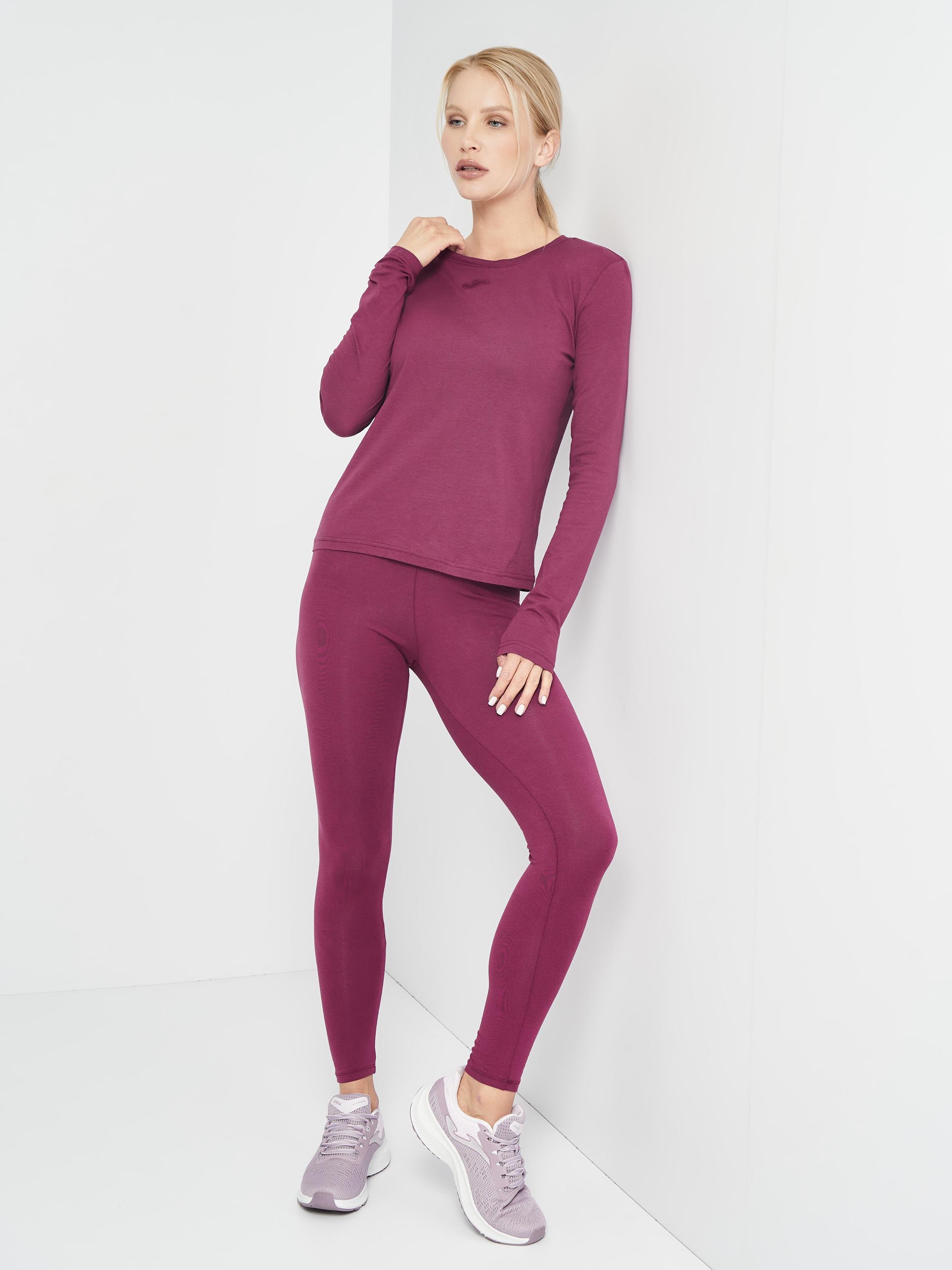 Реглан Joma 901611.651 Organic Long Sleeve T-Shirt M Burgundy (8445456181279) - фото 3