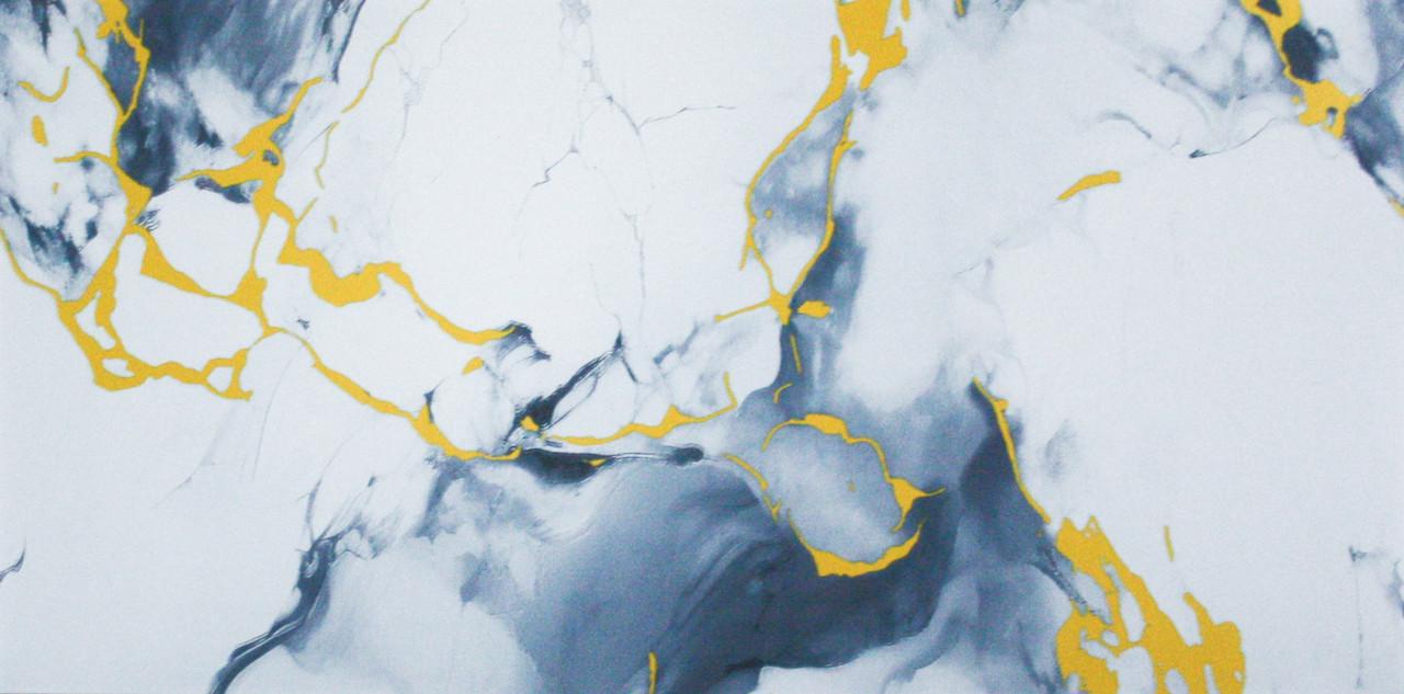 Панель самоклеюча глянцева РЕТ під колір структури 600х300х2,5 мм Пастельний світлий морський синій (VN3-105) - фото 1