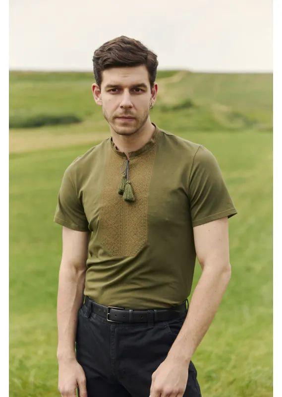 Вышиванка мужская р. 48 Зеленый (600) Вышиванка мужская р. 48 Зеленый (600)