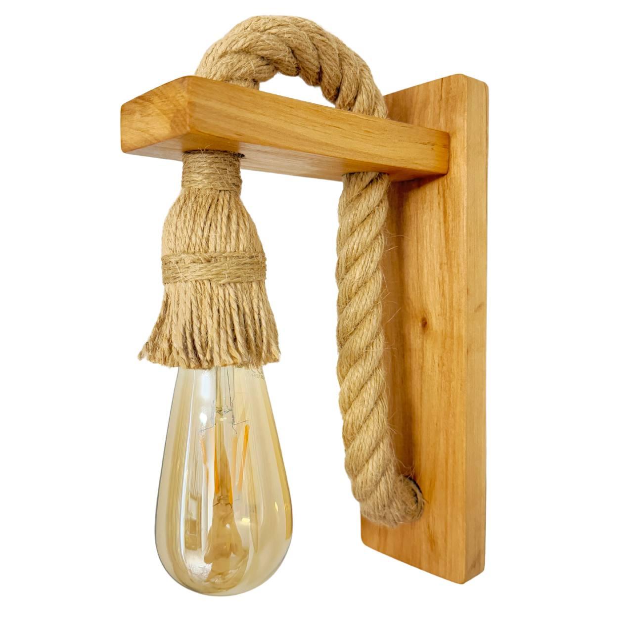 Світильник настінний з лампочкою Bodasan дерев'яна основа вільха (2496483614)