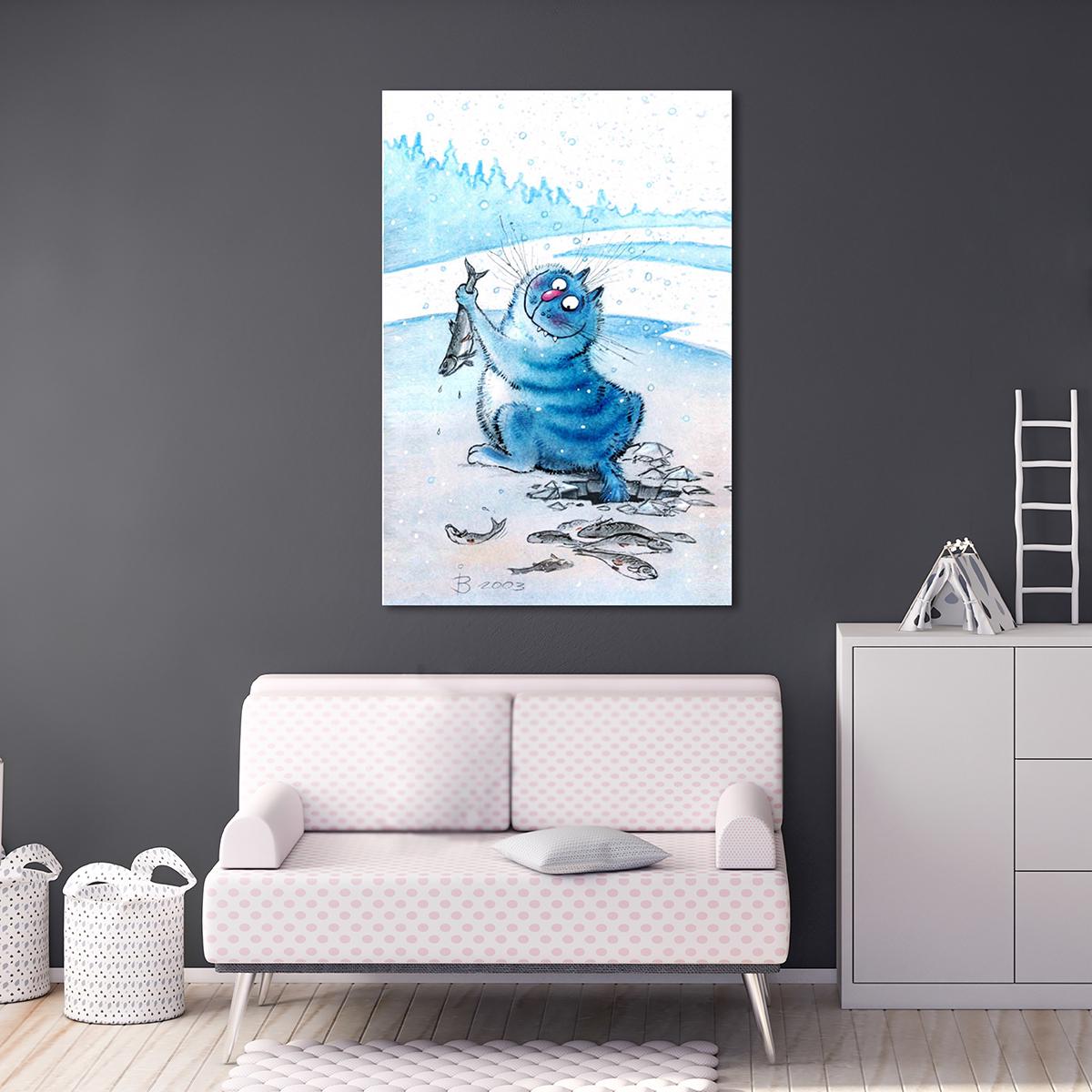 Модульная картина Ловись рыбка большая и маленькая 1 модуль 40х60 см