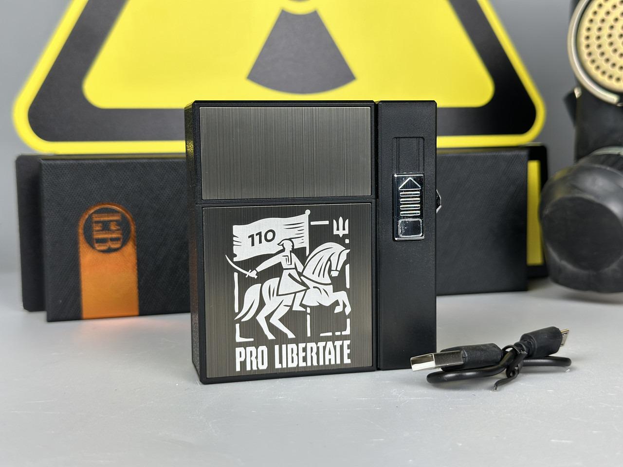Портсигар 110 бригада с газовой зажигалкой на 20 сигарет (33641 R2)