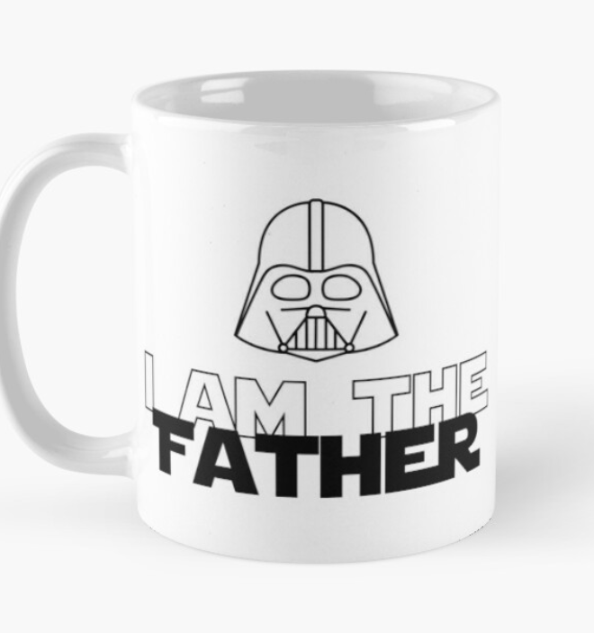 Чашка керамическая с принтом "I am the fatner" для отца 330 мл Белый (ПАПА37Ч)