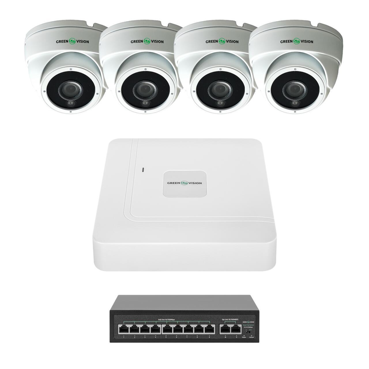 Комплект відеоспостереження на 4 камери (GV-IP-K-W99/4 4MP) Комплект відеоспостереження на 4 камери (GV-IP-K-W99/4 4MP)
