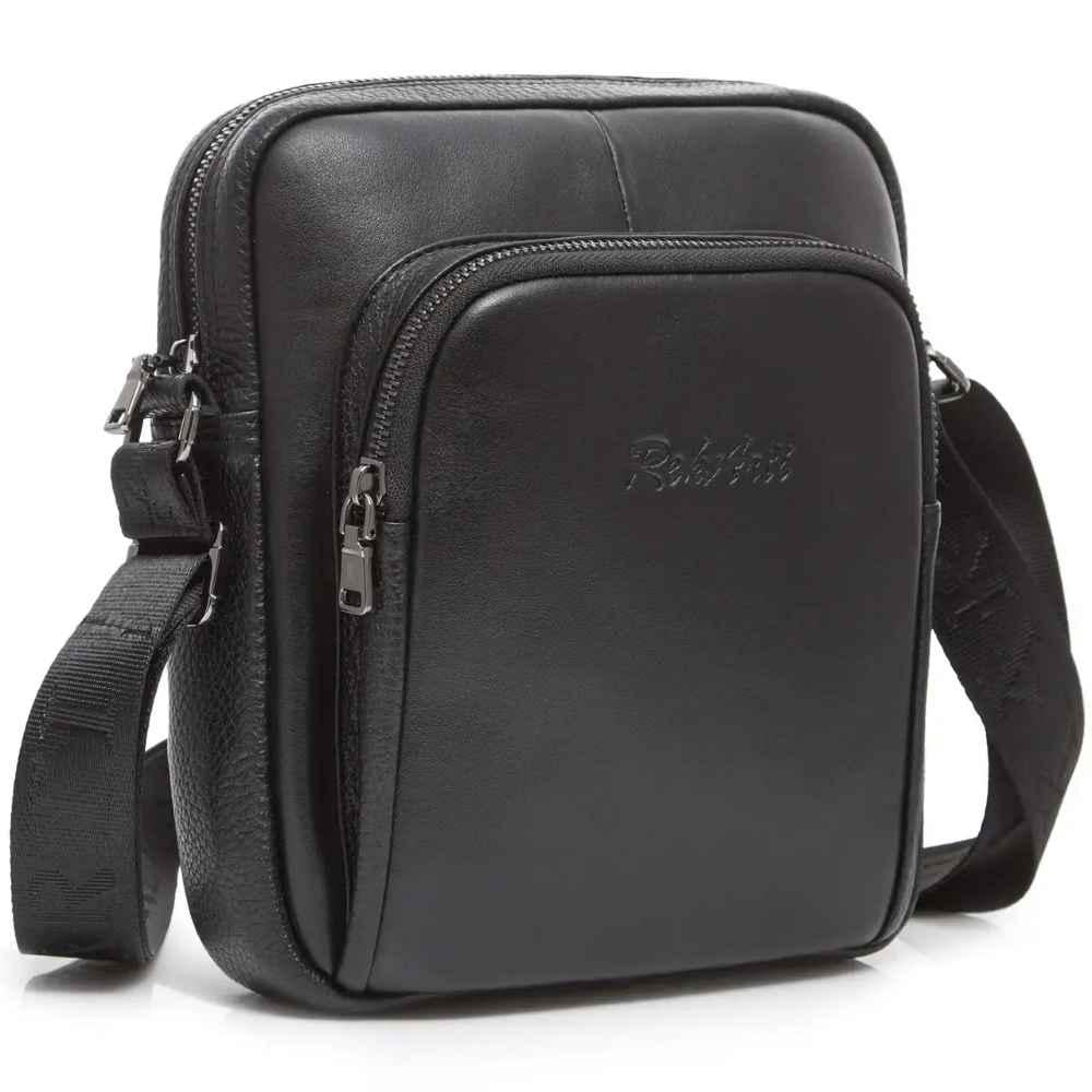 Сумка мужская кожаная Tiding Bag Черный (1612_wantNM)
