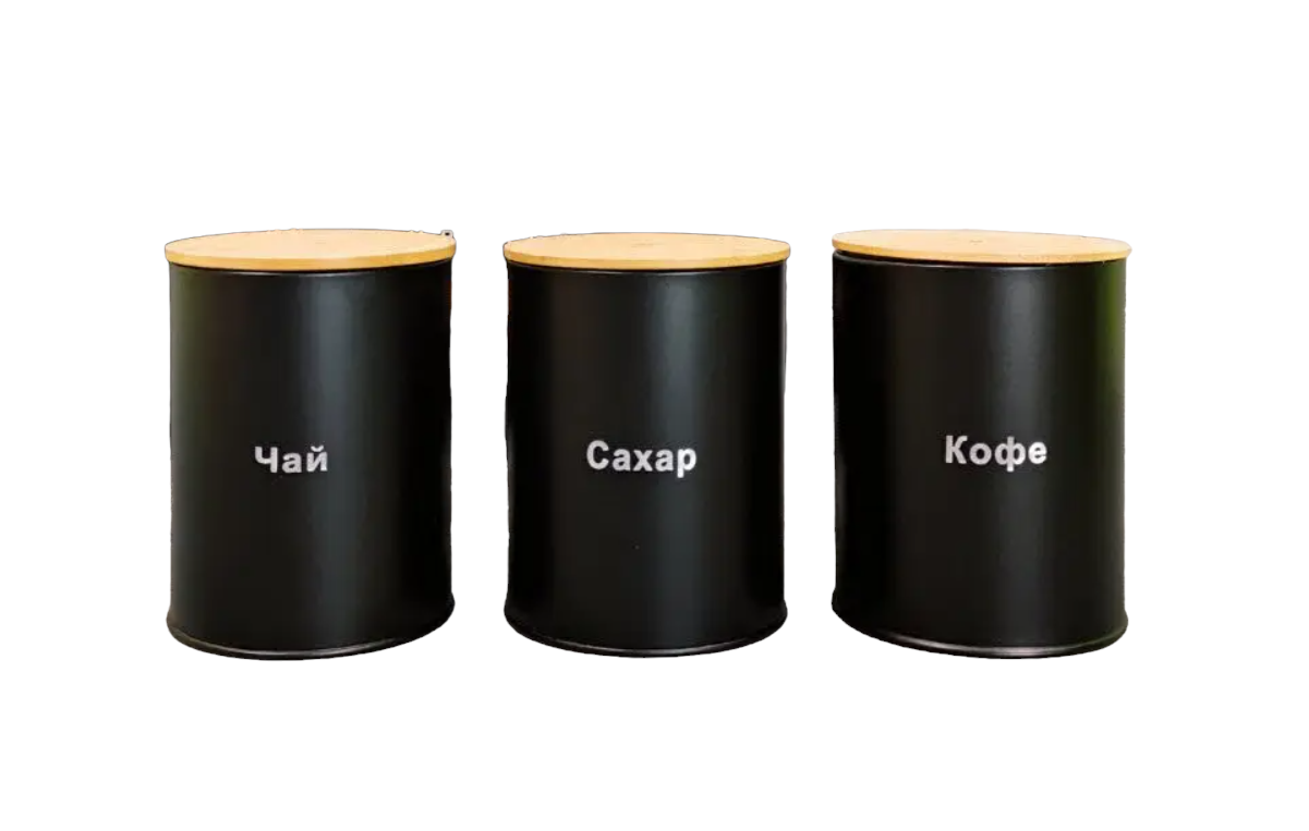 Набор жестяных банок Edenberg EB-147 для сыпучих продуктов 3 шт.