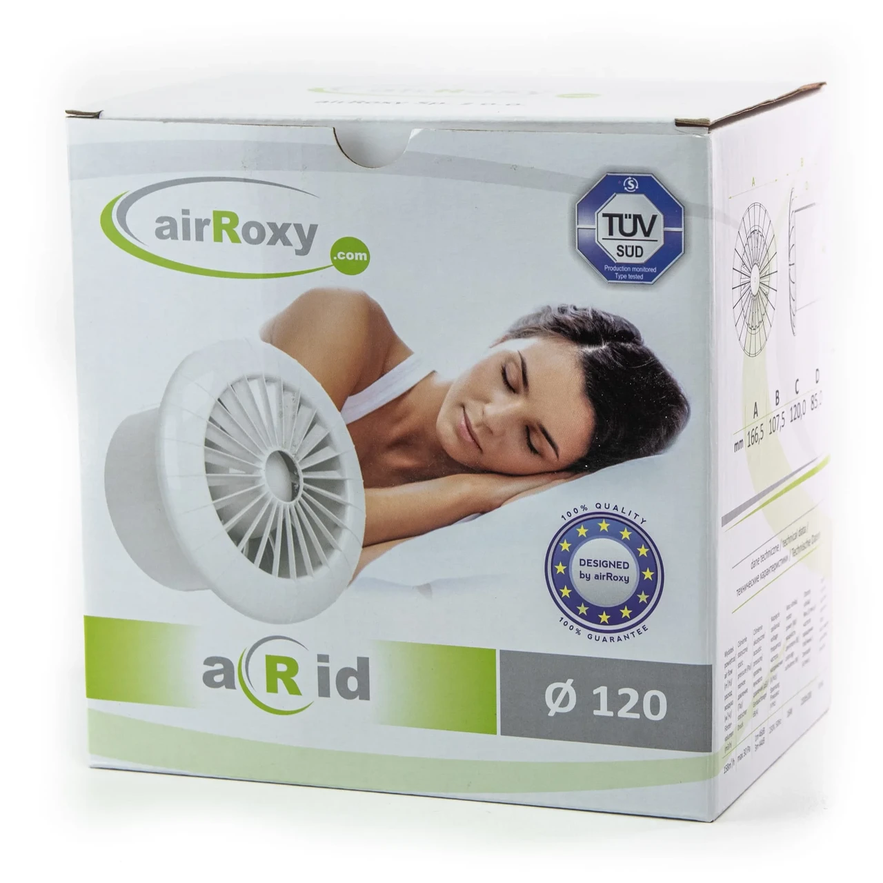 Вентилятор стельовий для ванної кімнати aRid Ø 100 HS витрата 104 м3/год датчик вологості таймер Білий - фото 4 Вентилятор стельовий для ванної кімнати aRid Ø 100 HS витрата 104 м3/год датчик вологості таймер Білий - фото 4