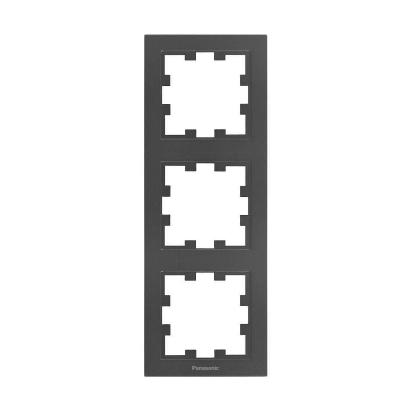 Рамка для розеток трехместная Panasonic Karre Plus 55 ABS вертикальная Дымчатый (WDTF08132DG-UA1) Рамка для розеток трехместная Panasonic Karre Plus 55 ABS вертикальная Дымчатый (WDTF08132DG-UA1)