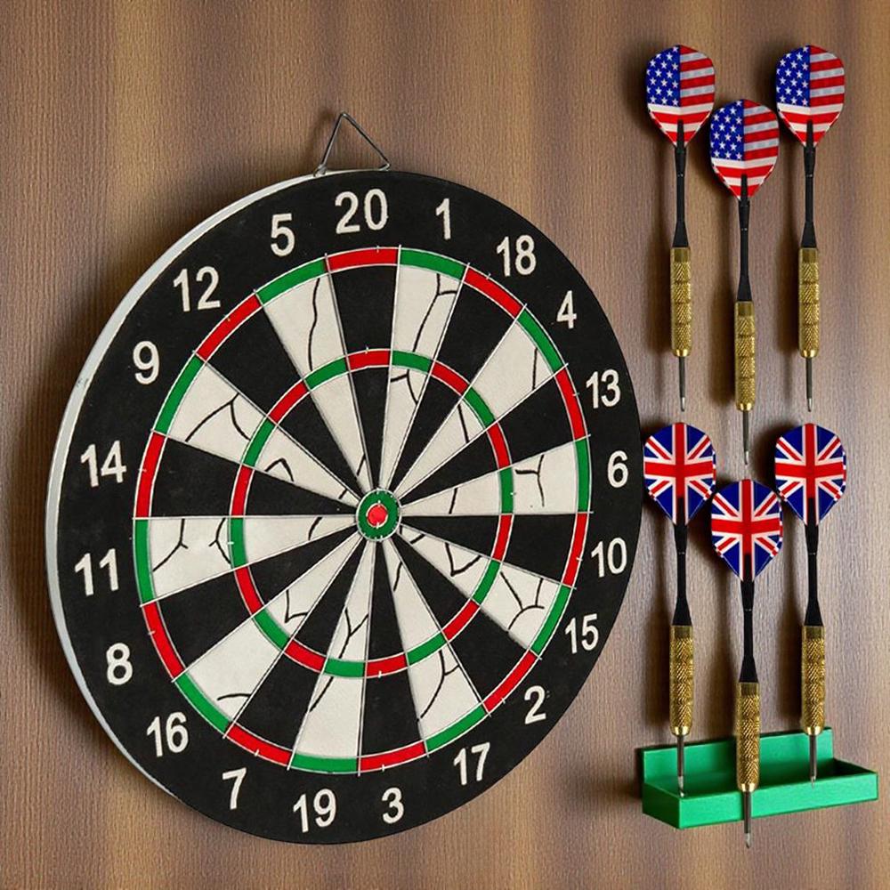 Классический настенный дартс Профи двусторонняя мишень 44 см и 6 дротиков (BC-18023)