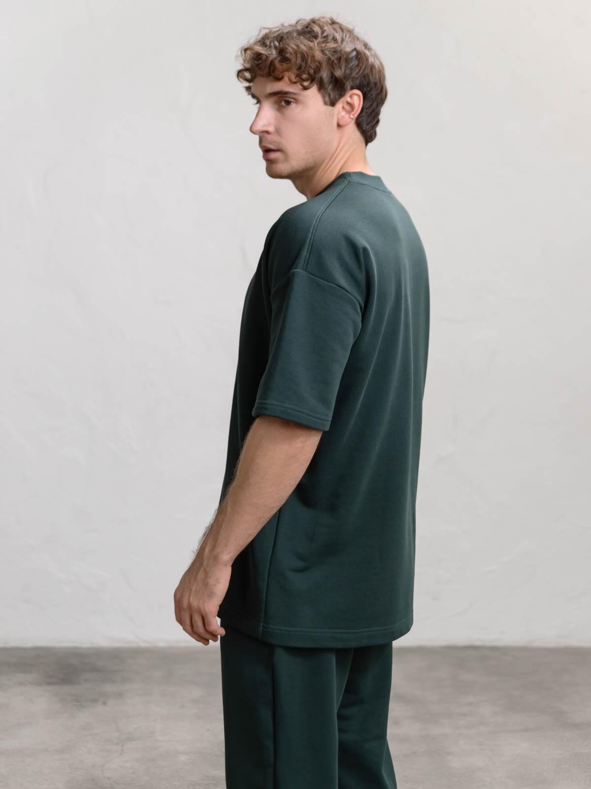 Футболка чоловіча вільна FROMUS S/M Темно-зелений (1125-60) - фото 3 Футболка чоловіча вільна FROMUS S/M Темно-зелений (1125-60) - фото 3