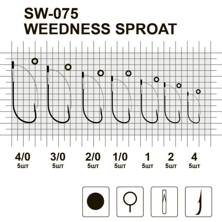Крючки незацепляйки для разборных грузов MiniMax Weedless sproat. SW- 075 №1/0 5 шт. - фото 3