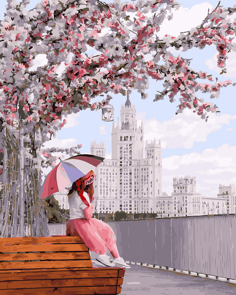 Картина по номерам Brushme Отдых на алее Сакур (GX27956)