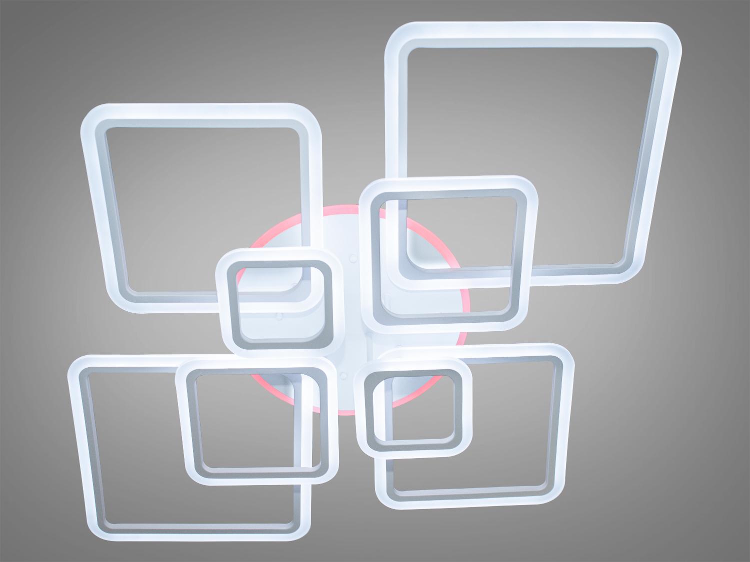 Люстра потолочная с димером и пультом (A8160/8WH LED 3color dimmer)