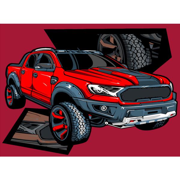 Картина по номерам Brushme Kids Крутой джип 30х40 см (MEX7100)