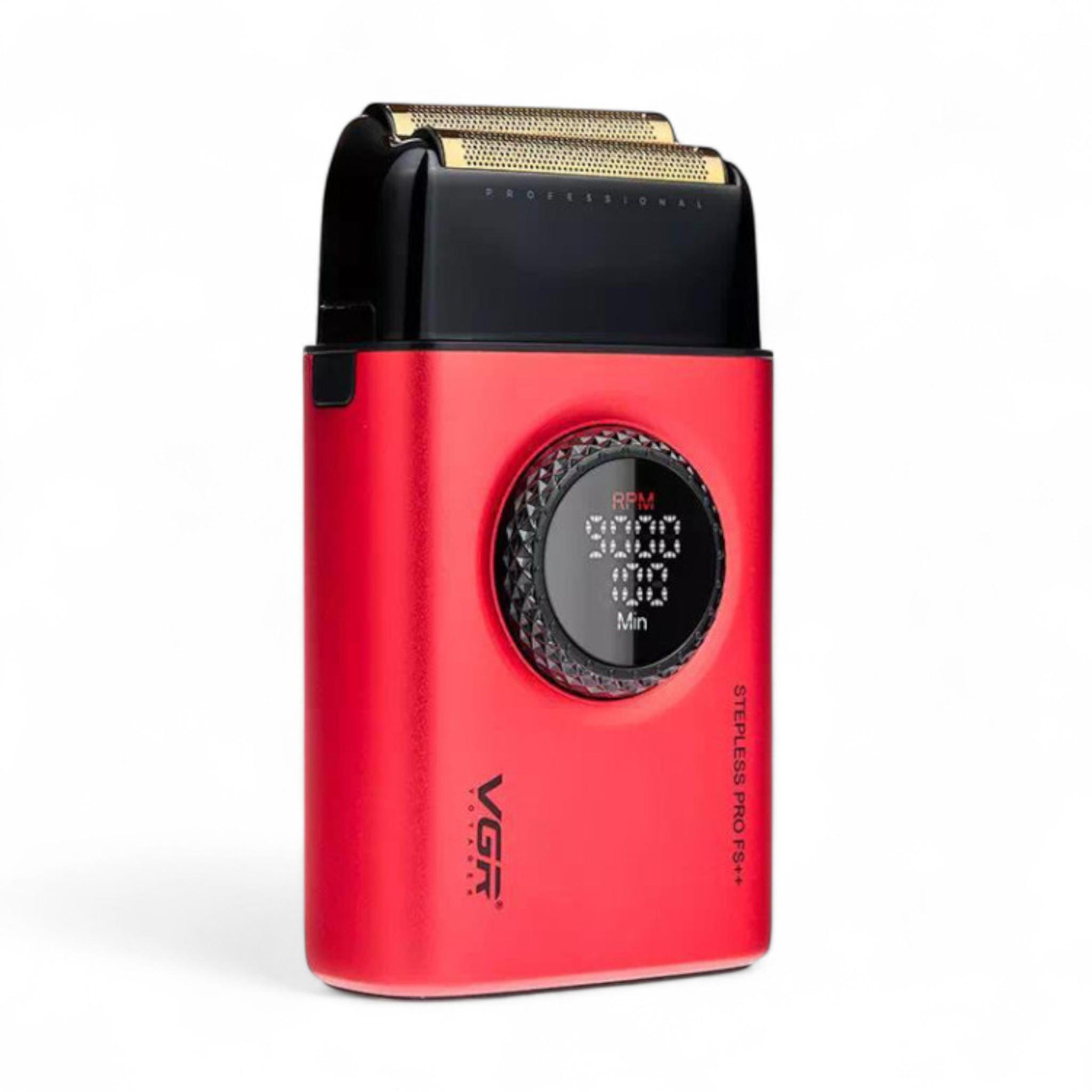 Електробритва VGR V-377 титанові леза LED-дисплей регулювання потужності в металевому корпусі Red (E_V-377Red)