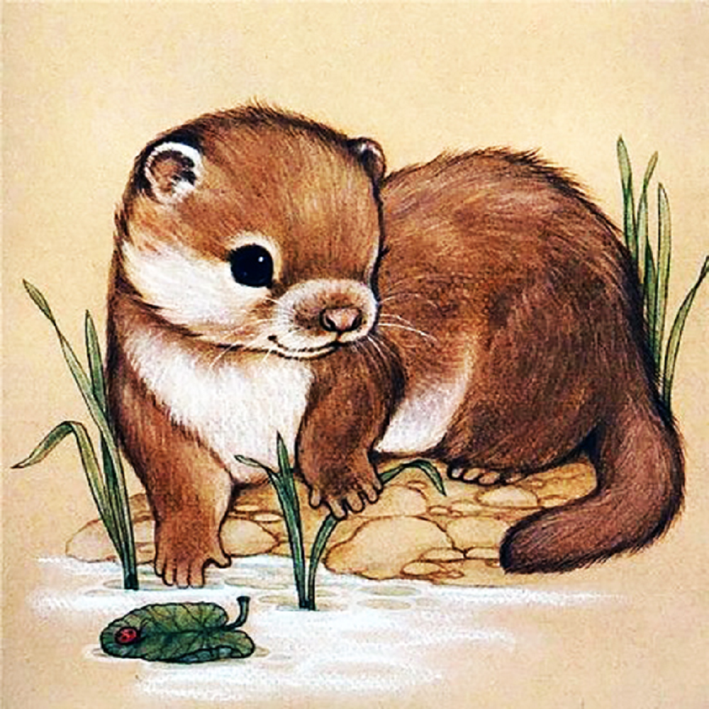 Алмазная мозаика Чарівний діамант Барсучок 20x20 см (КДИ-1463)