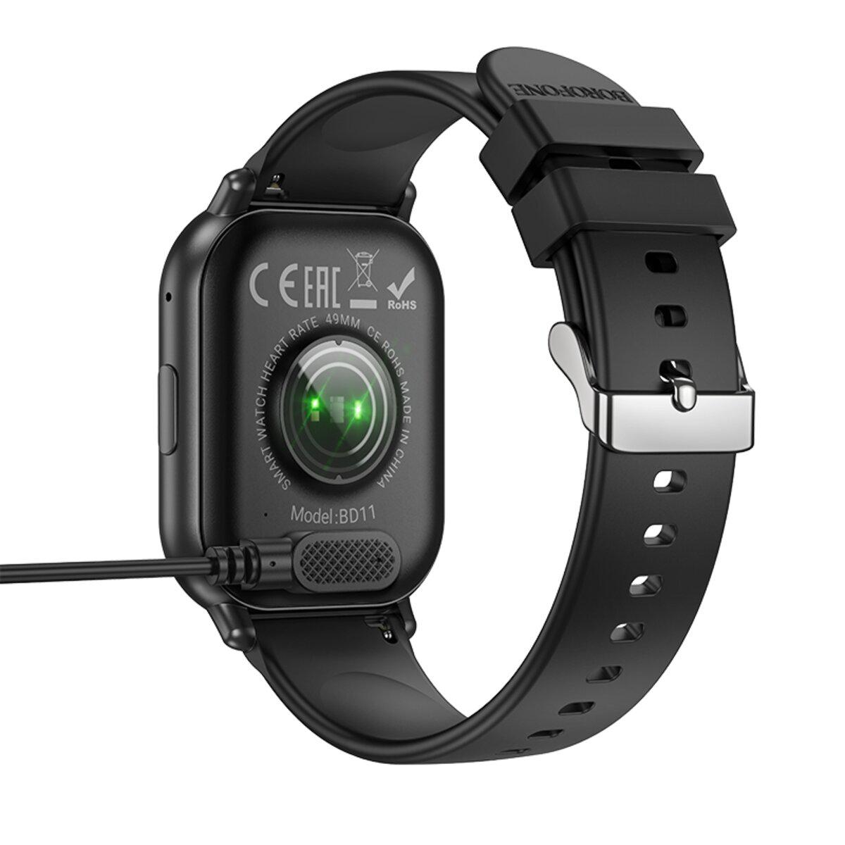 Смарт-годинник Borofone BD11 Smart Sport Watch Call Version 2,01" BT5.0 220 mAh Black (6941991119132) - фото 5 Смарт-годинник Borofone BD11 Smart Sport Watch Call Version 2,01" BT5.0 220 mAh Black (6941991119132) - фото 5