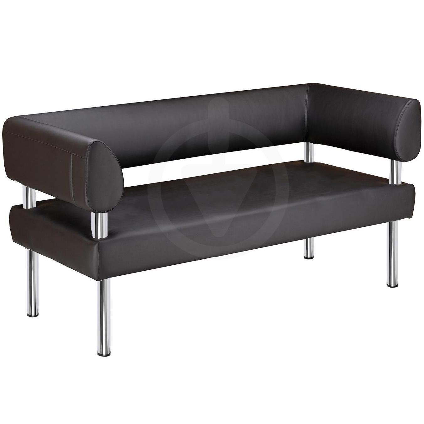 Диван офісний AVVS tech з підлокітниками для очікування/приймальної 150 см Темно-сірий (podlokotnik-75x150-dgr)