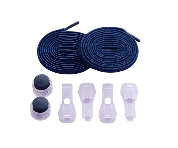 Шнурки еластичні із регульованою пряжкою без зав'язок 1 м Темно-синій Шнурки еластичні із регульованою пряжкою без зав'язок 1 м Темно-синій