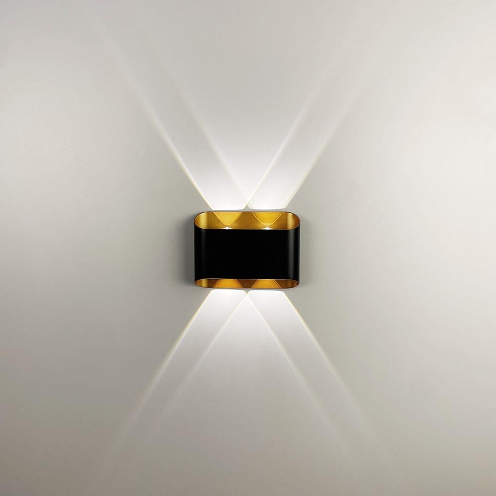 Светильник на 4 линзы 4000K IP 54 Черно-бронзовый (W045/4 BK+GD)