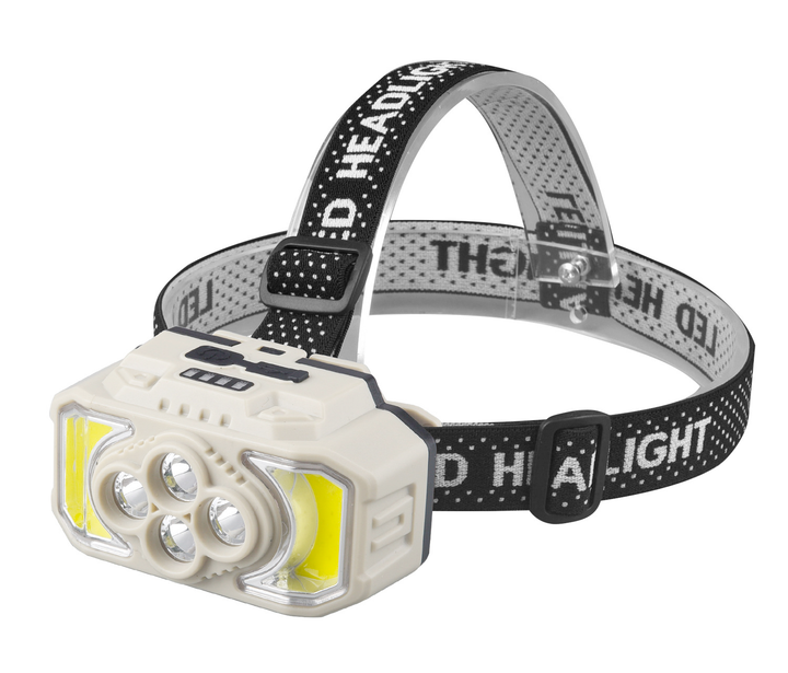 Фонарь налобный HX-815S-4XPE+2COB с белым и красным светом/USB Type-C (ML-04957)