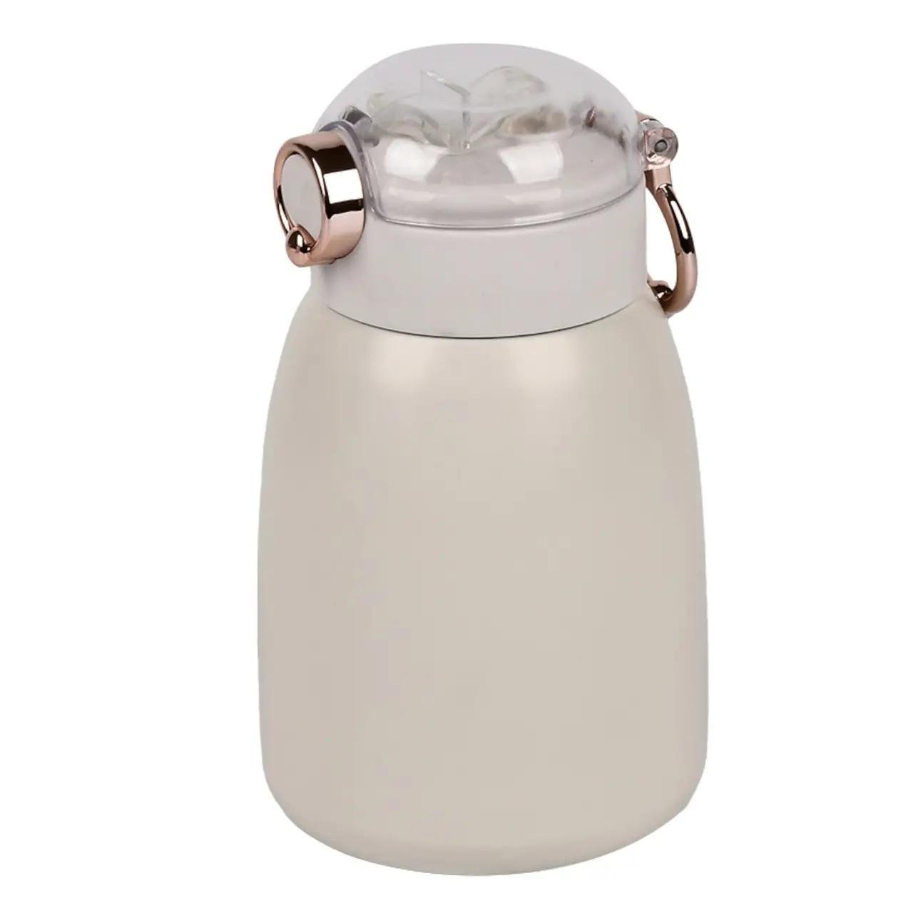 Термос с трубочкой и открывающей кнопкой 400 мл White Термос с трубочкой и открывающей кнопкой 400 мл White