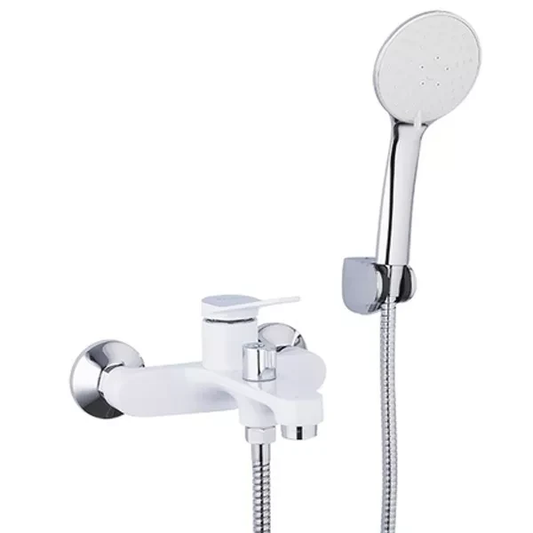 Змішувач для ванни Frap F3245 з душовим гарнітуром Білий/Хром (2465586844)