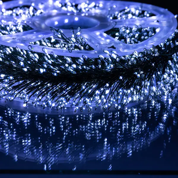 Гірлянда-нитка Роса хвойна лапа 1500 LED 50 мв зелена нитка Білий - фото 5 Гірлянда-нитка Роса хвойна лапа 1500 LED 50 мв зелена нитка Білий - фото 5