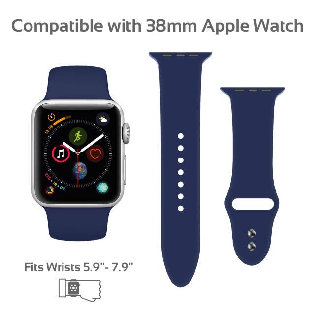 Силиконовый ремешок Promate Oryx-38ML для Apple Watch 38-40 мм Blue - фото 4