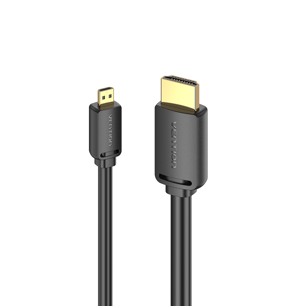 Кабель двонаправлений Vention micro HDMI-HDMI 2.0 4K 60Hz 18 Гбіт/с HDR 3D Dolby 1080P 120Hz HDMI-D на HDMI-A 3 м Чорний (AGIBI) - фото 14