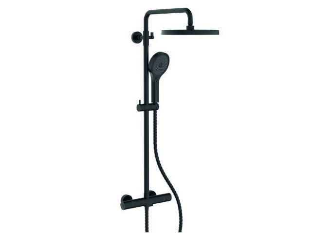 Душевая колонна KOER KB-55013-05 с термостатическим смесителем Черный (KR4731)